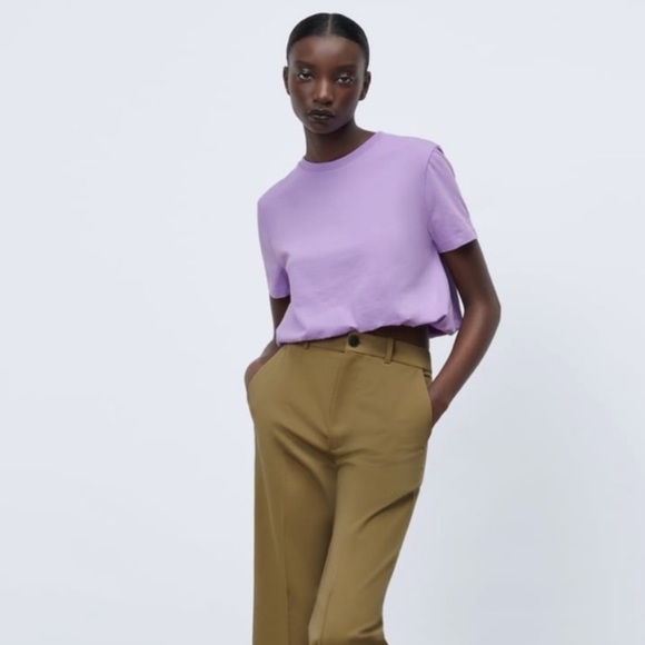 ZARA bubble tee purple blouse size Medium - Picture 5 of 5